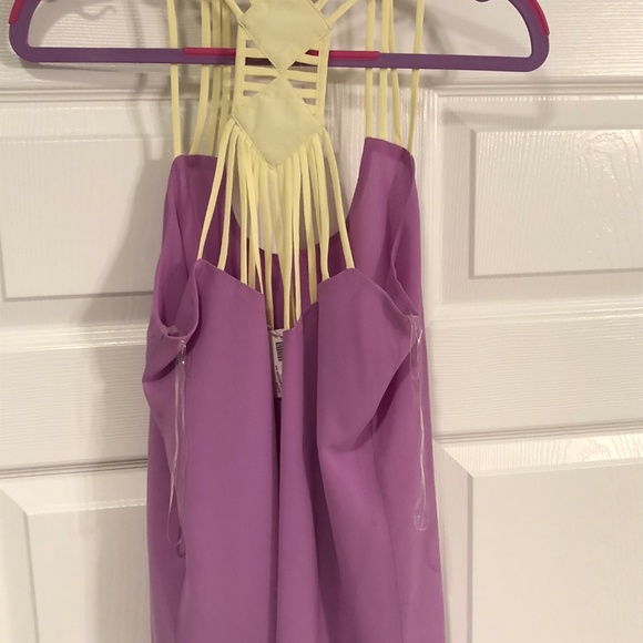 NWT! Lilac & Yellow Strap Tank - Picture 3 of 3